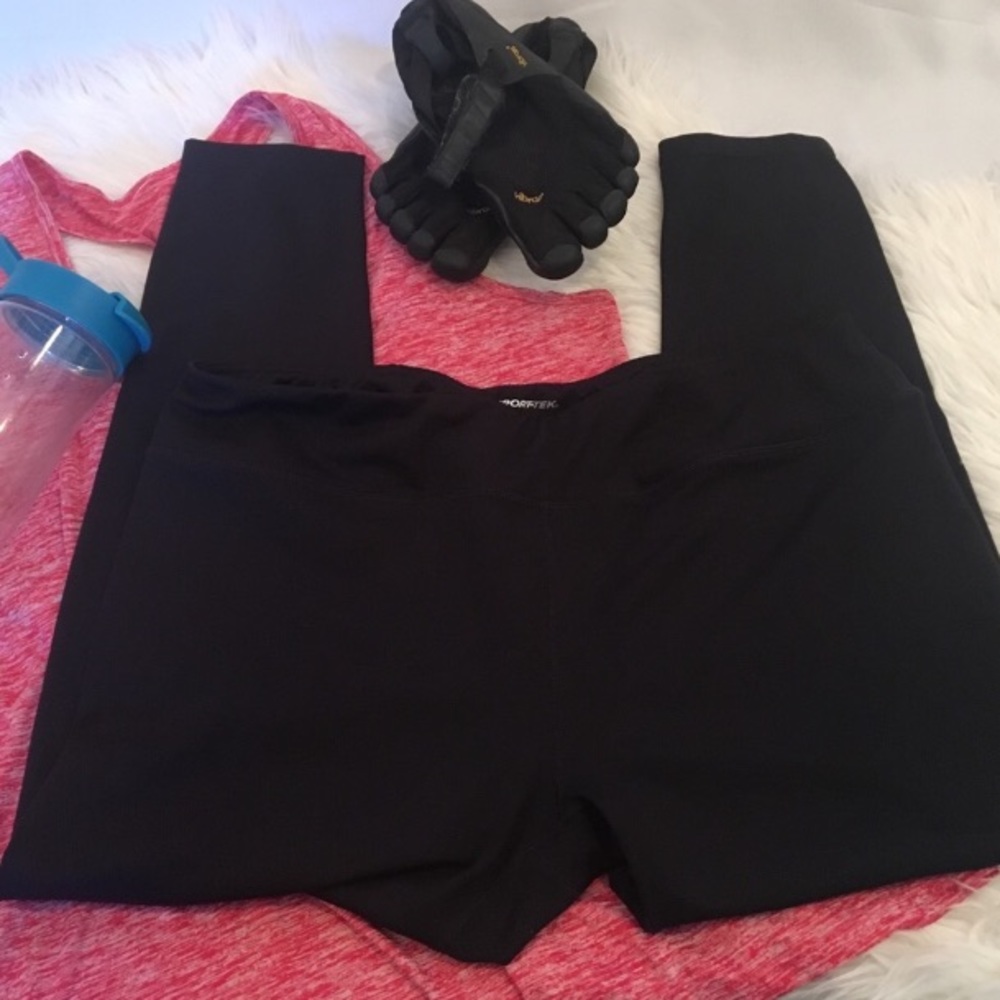 Sport Tek black 7/8 leggings for gym or fashion